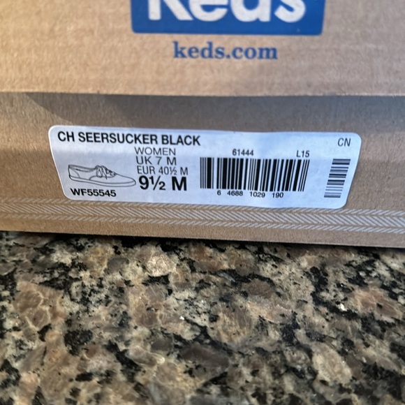 Keds CH Seersucker Black NIB 9.5 - Picture 7 of 8